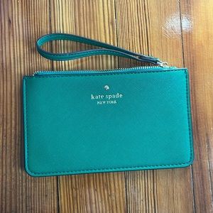 Kate Spade Emerald Green clutch/wristlet